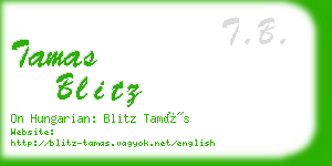 tamas blitz business card